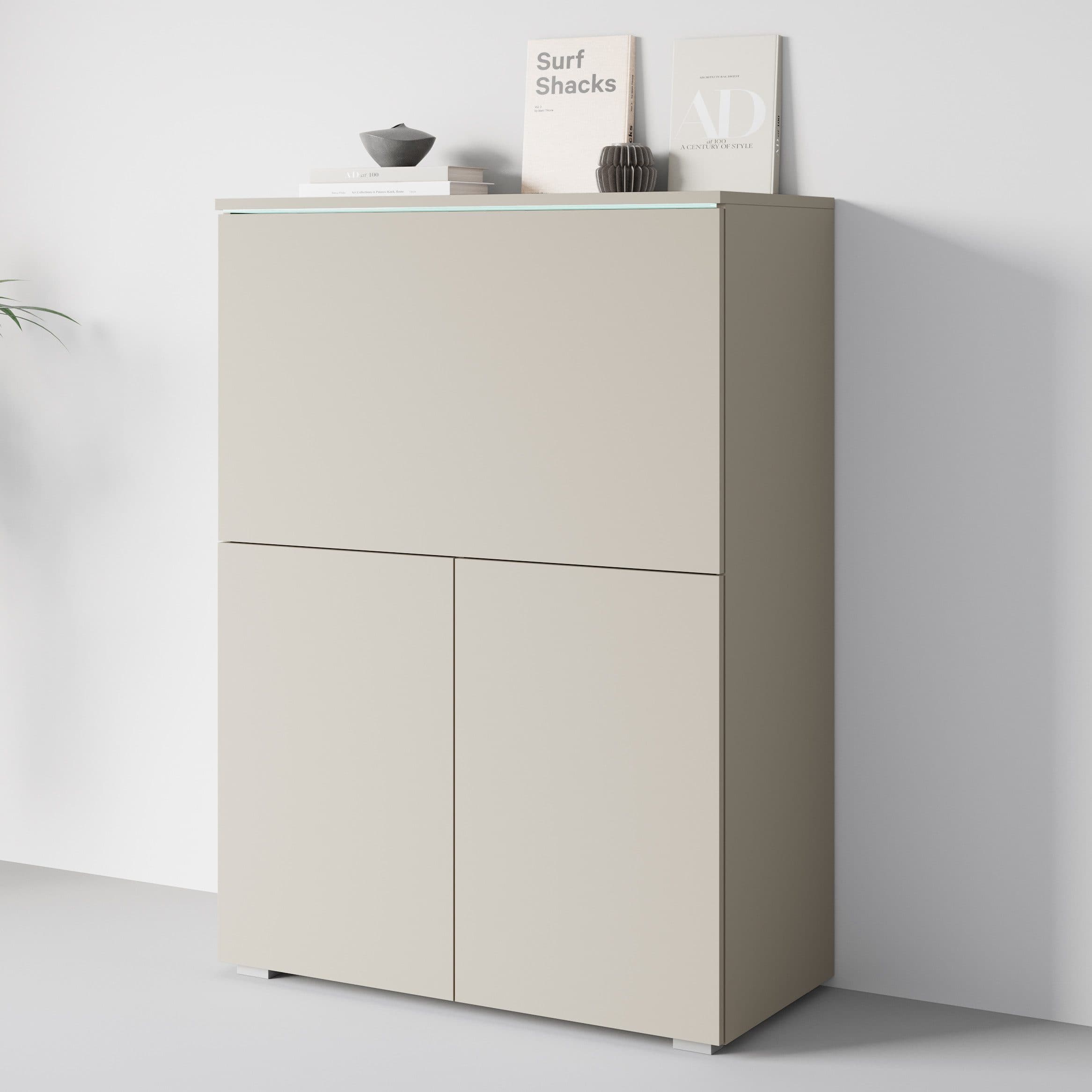 Home affaire PC-Schrank Vera Sekretär mit LED-Beleuchtung kaschmir - Bild 2