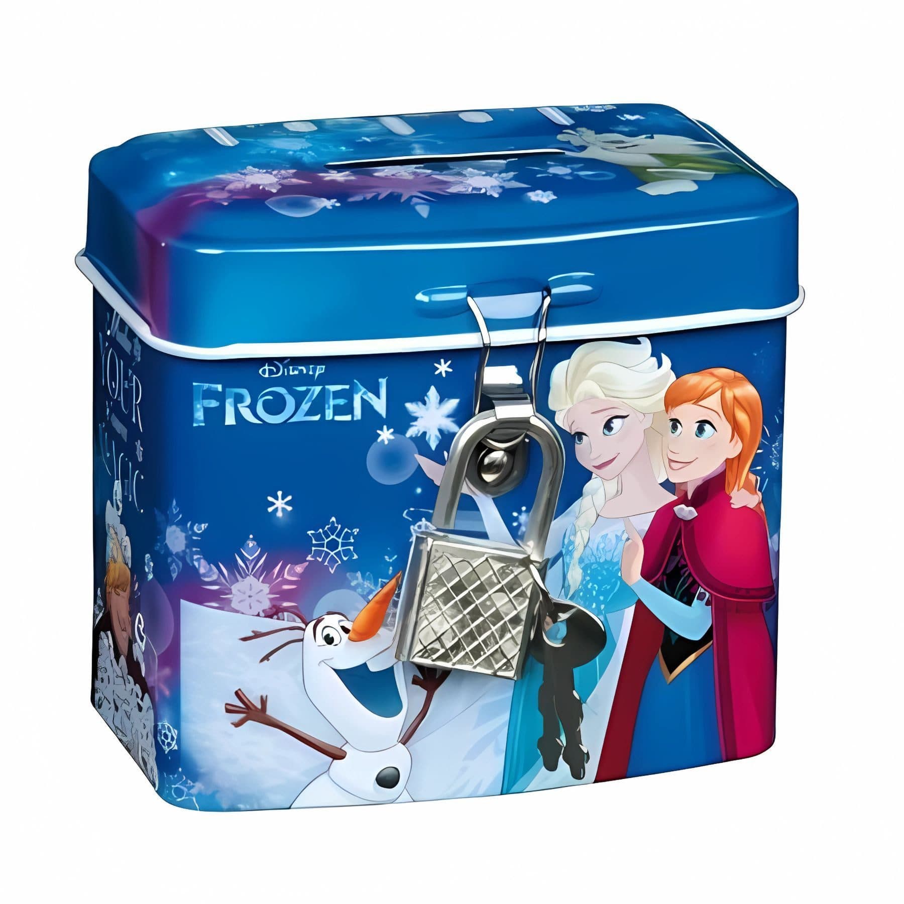 Disney Frozen Spardose mit Schloss – Kleine Geldkassette für Kinder