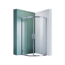 SONNI Runddusche Duschkabine Schiebetür Viertelkreis ESG 100x100 cm Bild 2