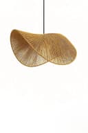 Opviq Pendelleuchte "Mustard" Verstellbare Höhe Raffia-Optik Bild 2