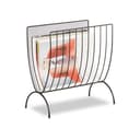 relaxdays Zeitungsständer Metall Schwarz Modern Bild 2