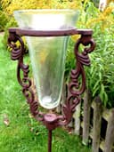 Antikas Gartenfigur Glas-Regenmesser Transparent Bild 2