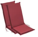 sleepling Hochlehnerauflage Rot 2er-Set Polster für Gartenmöbel Bild 2