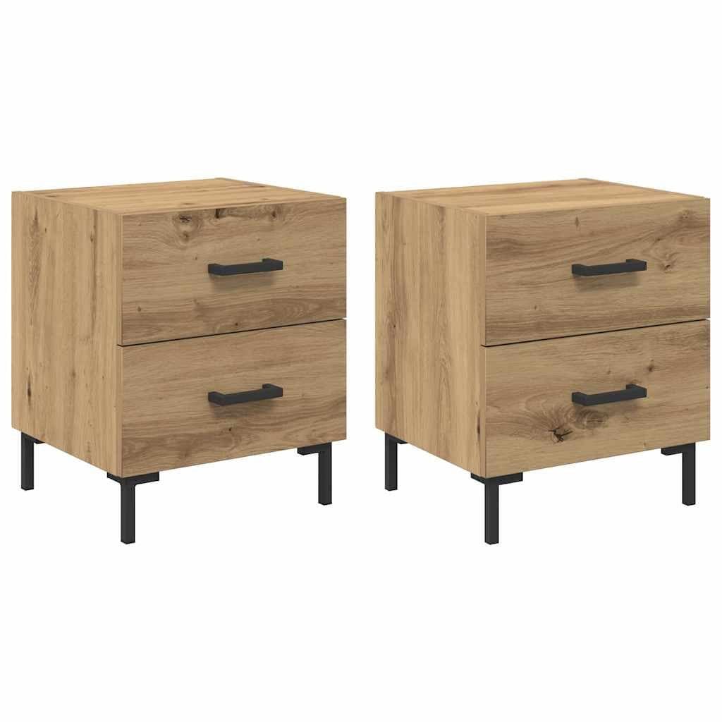 vidaXL Nachttisch 2-tlg. Artisan-Eiche Holzwerkstoff - Bild 2