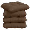 vidaXL Sitzkissen 4er Set Braun 40x40 cm Stoff Bild 2