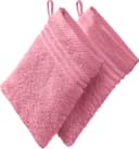 REDBEST Waschhandschuh 2er-Pack Rosa Frottier Uni Bild 2