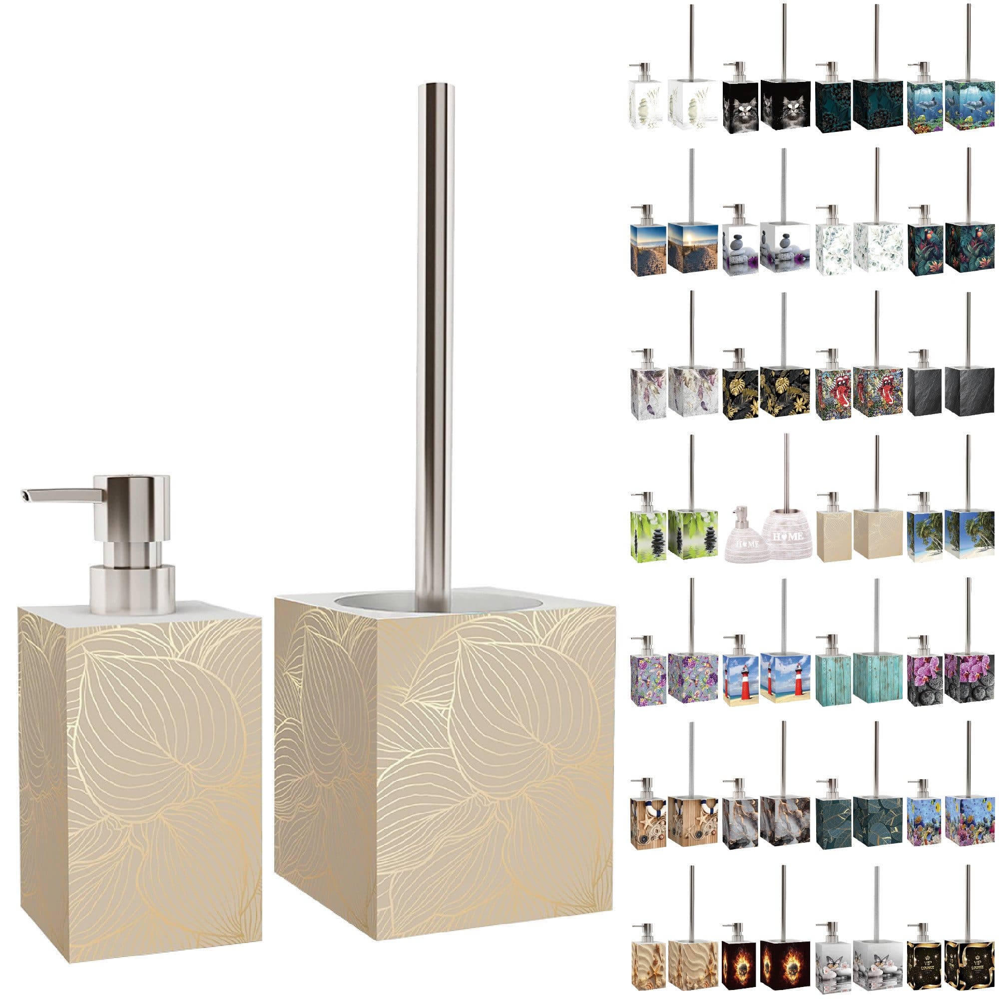 Sanilo Badaccessoire-Set 2-tlg. Polyresin Modern Braun - Bild 2