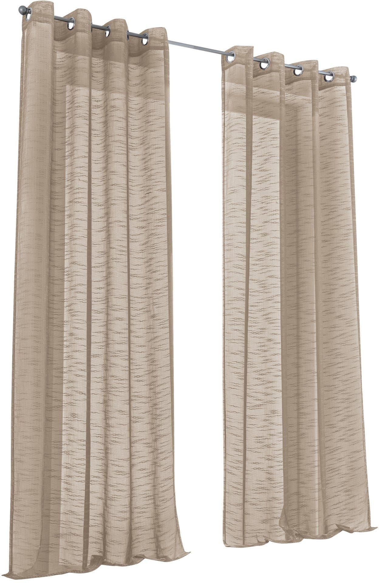 HEINE HOME Gardine Taupe 140x145cm Polyester Ösen - Bild 2