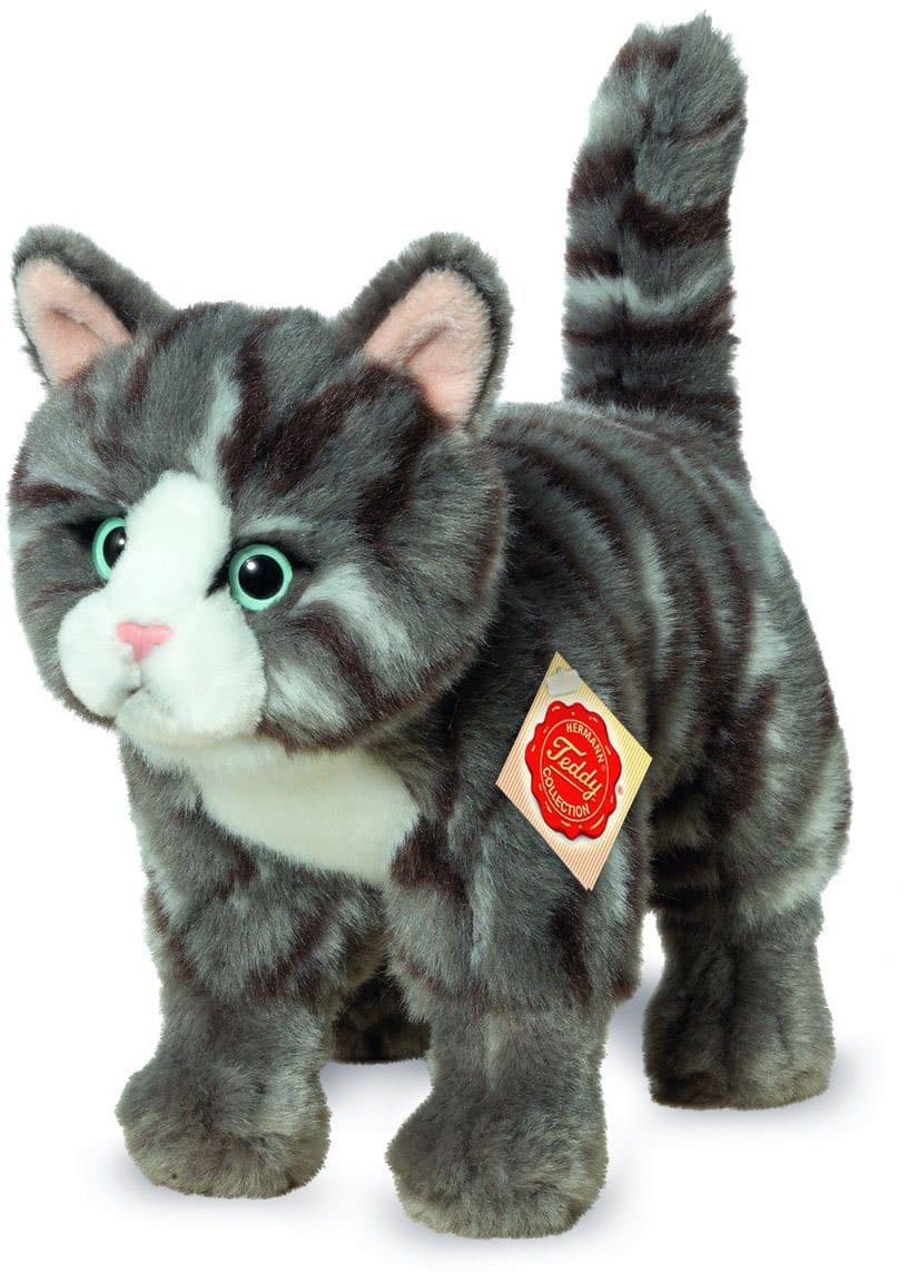 Teddy Hermann Kuscheltier Katze Grau 20 cm Recyceltes Material - Bild 2