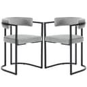 WAHSON OFFICE CHAIRS Esszimmerstuhl 2/4er Set Samt Metallbeine Bild 2