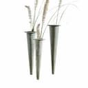 Mirabeau Übertopf Vase 3er Set Vullierens antikgrau Eisen Bild 2