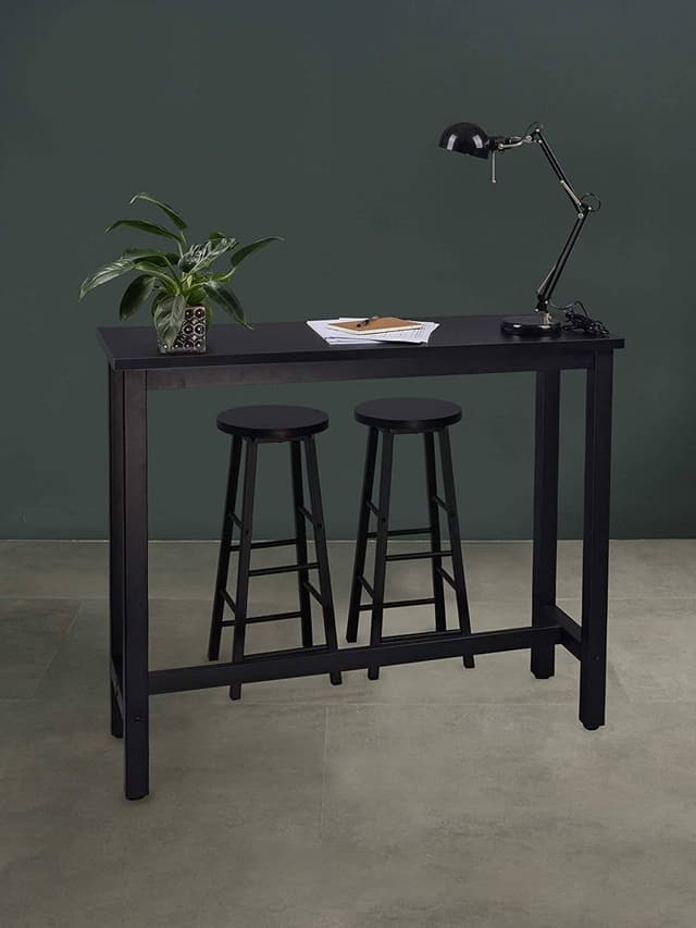 Bartisch Set mit 2 Barhockern | Metallgestell