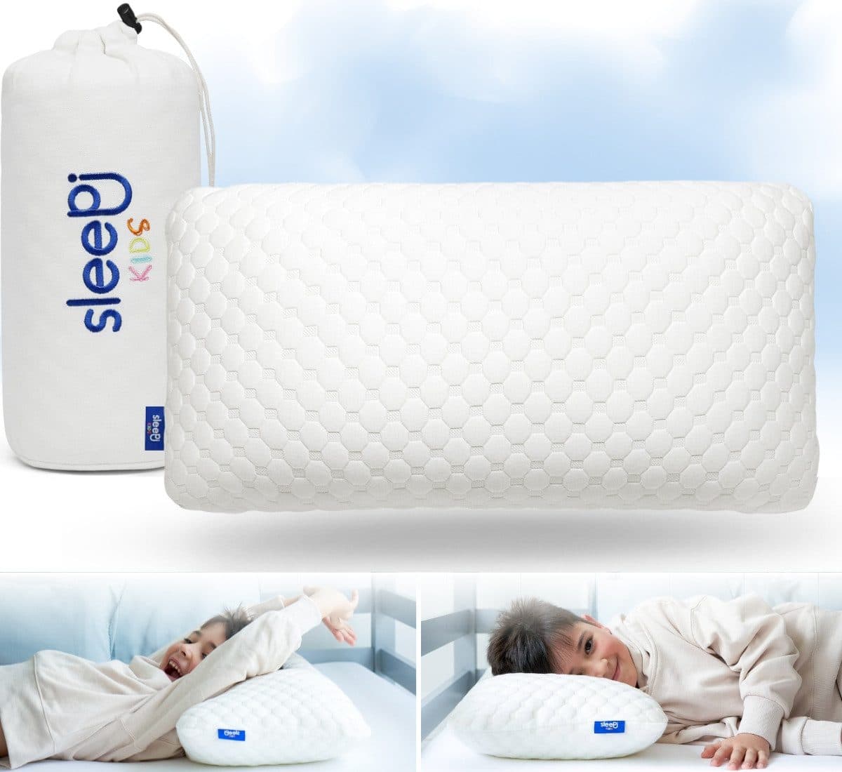 SLEEPI Kopfkissen Kids Cloud Memory Foam Höhenverstellbar Kinderkissen - Bild 2