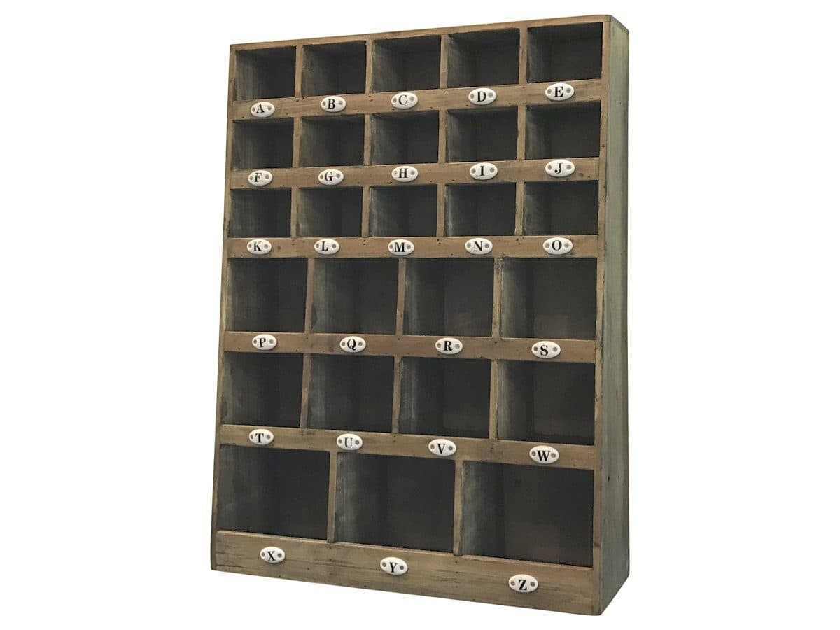 Chic Antique Wandregal Sortierungsregal Holz Metall