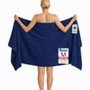 Komfortec Saunatuch 100x200 cm Navyblau 100% Baumwolle Frottee Bild 2