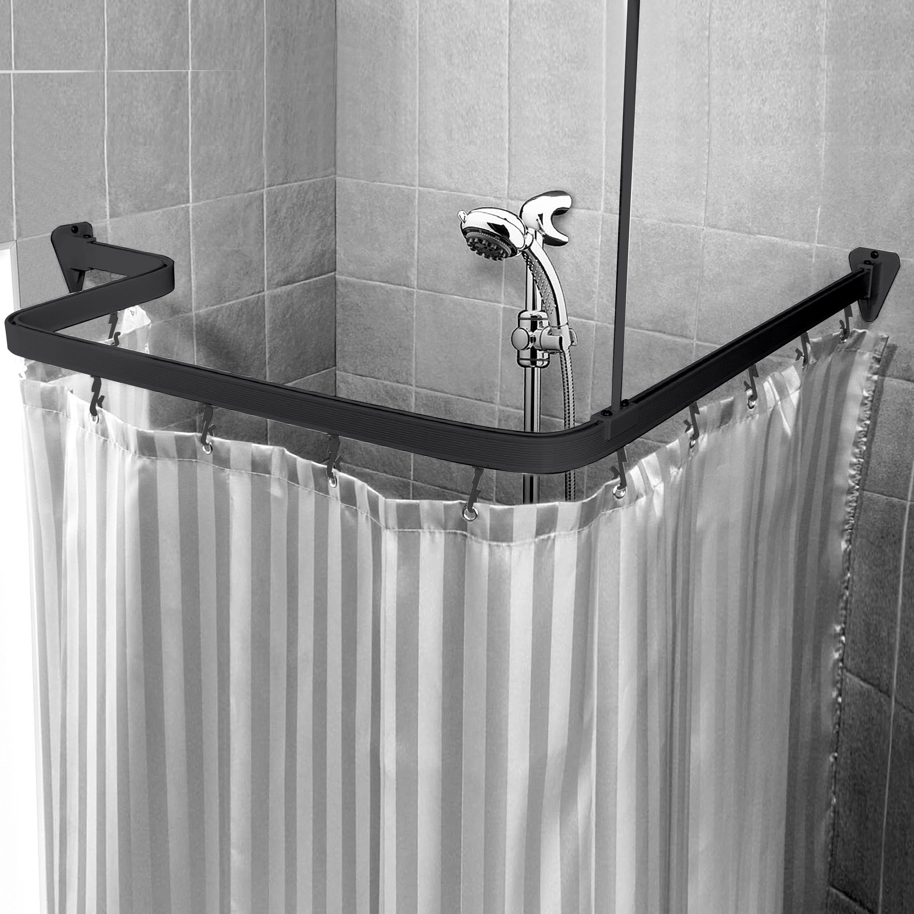Euroshowers Biegsame Duschvorhangstange 300cm Schwarz - Bild 2