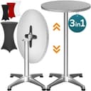 Casaria Alu Stehtisch Klappbar Höhenverstellbar Ø60cm mit Husse Bild 2