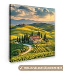 OneMillionCanvasses® Leinwandbild Toskana - Landschaft - Weinberge, Fotodruck 20x20 cm Bild 2