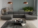 Sofnet Wohnlandschaft Caris U Ecksofa mit Schlaffunktion Grau Bild 2