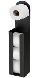 WENKO Toilettenpapierhalter Agira 2-in-1 Schwarz Stahl Bild 2