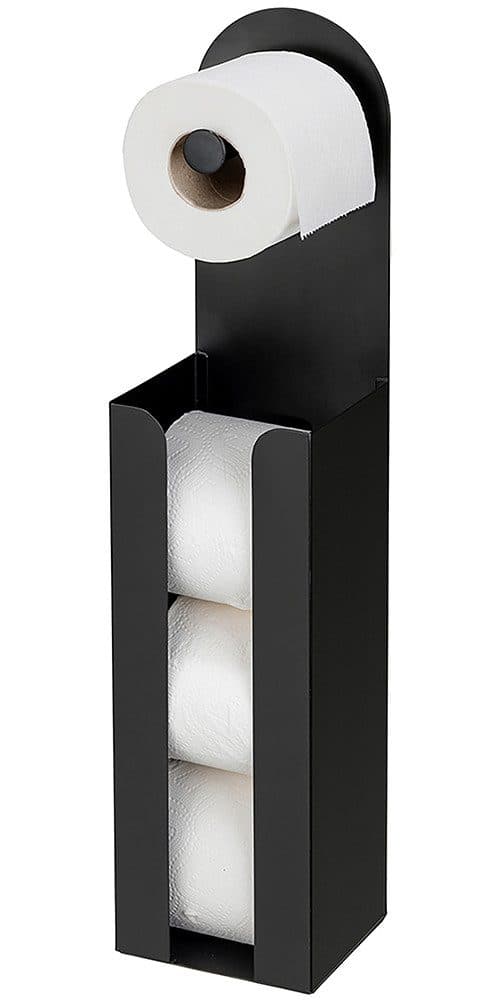 WENKO Toilettenpapierhalter Agira 2-in-1 Schwarz Stahl - Bild 2