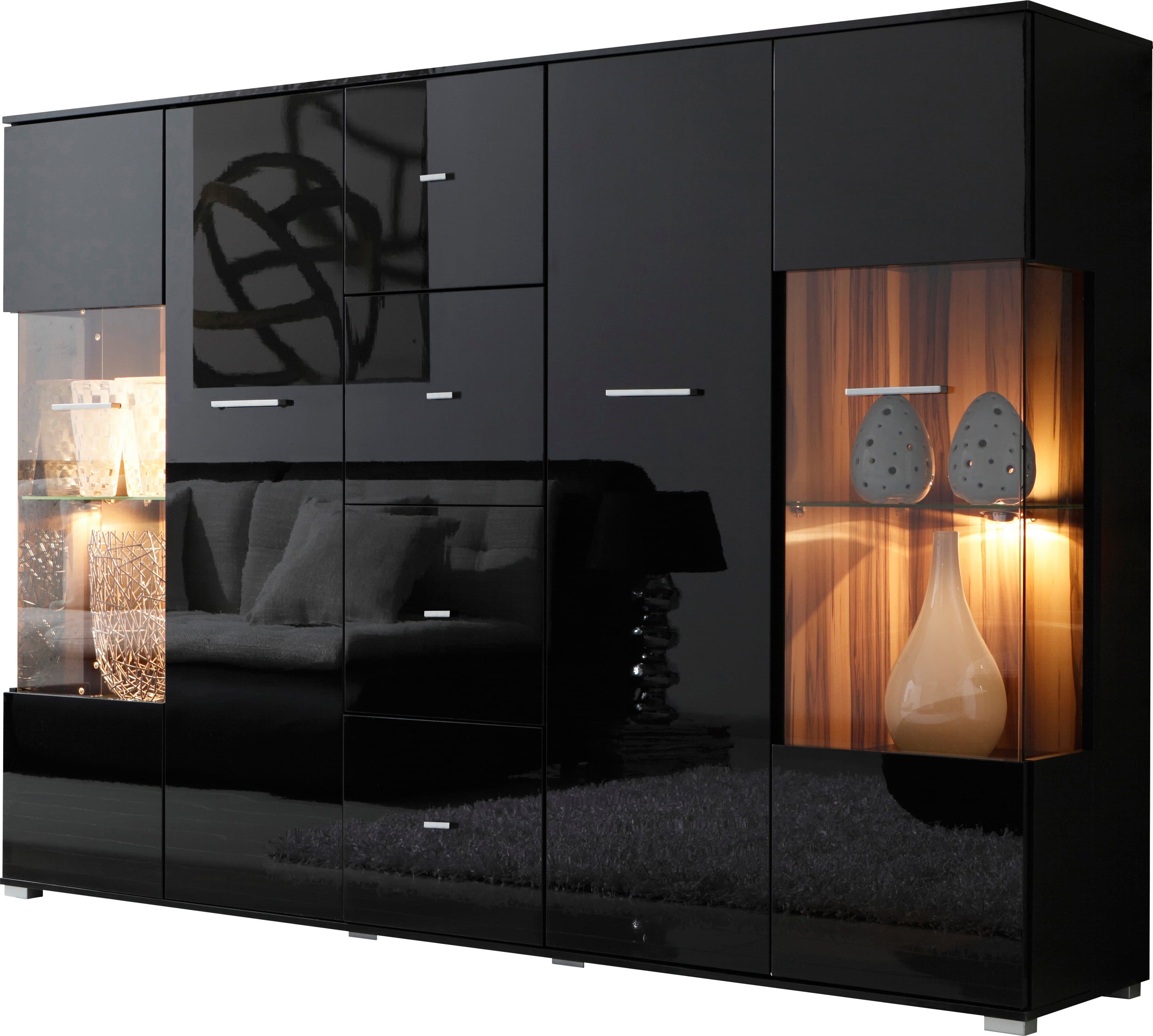 Höltkemeyer Highboard STYLE Schwarz mit Soft-Close Schubladen - Bild 2