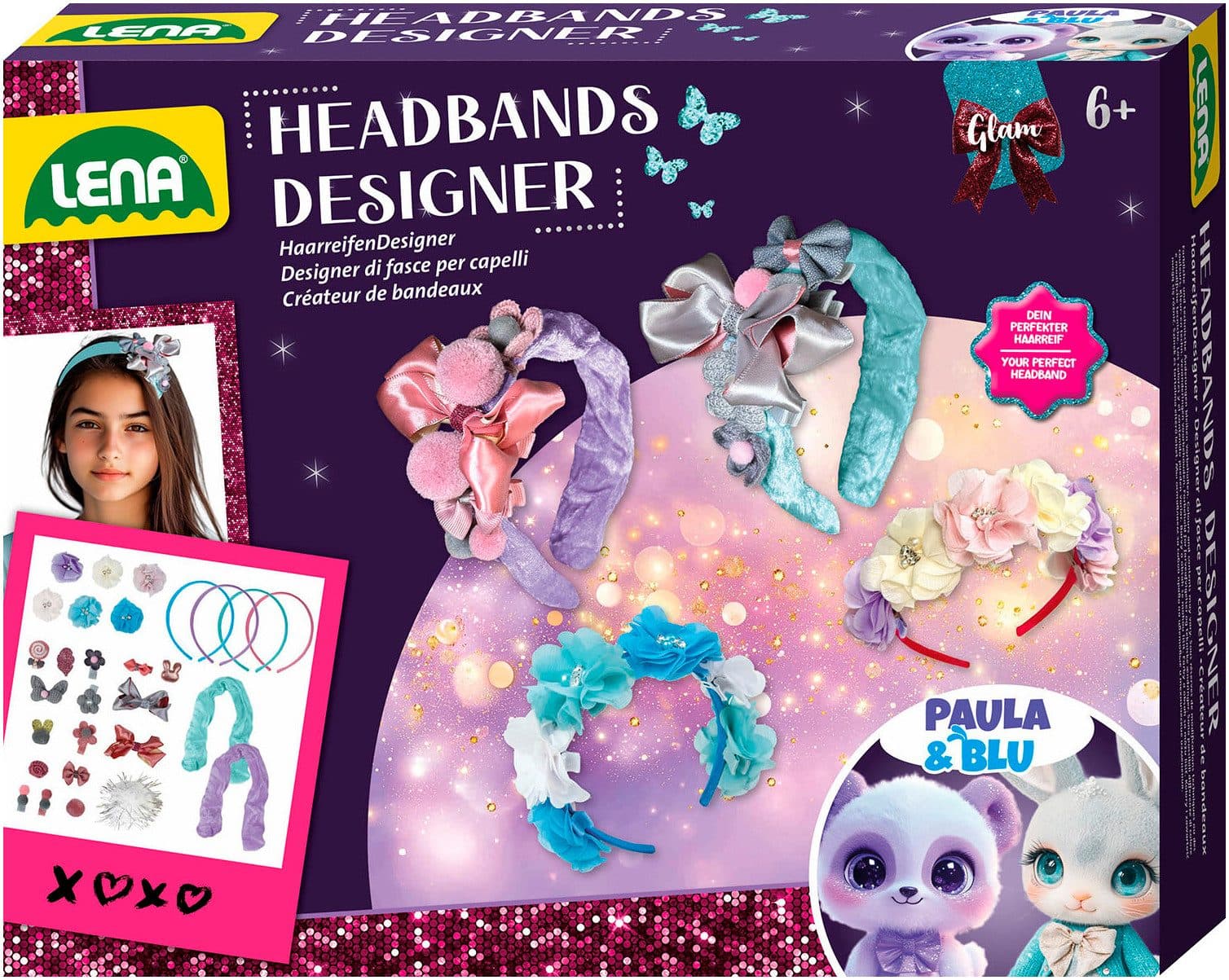 LENA® Kreativset Haarreif Designer Bunt