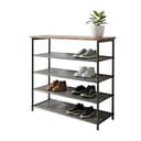 relaxdays Schuhregal Industrial-Schwarz Bild 2