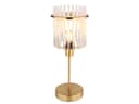 GLOBO LIGHTING LED Nachttischlampe Retro Gold Glas Dimmbar Bild 2