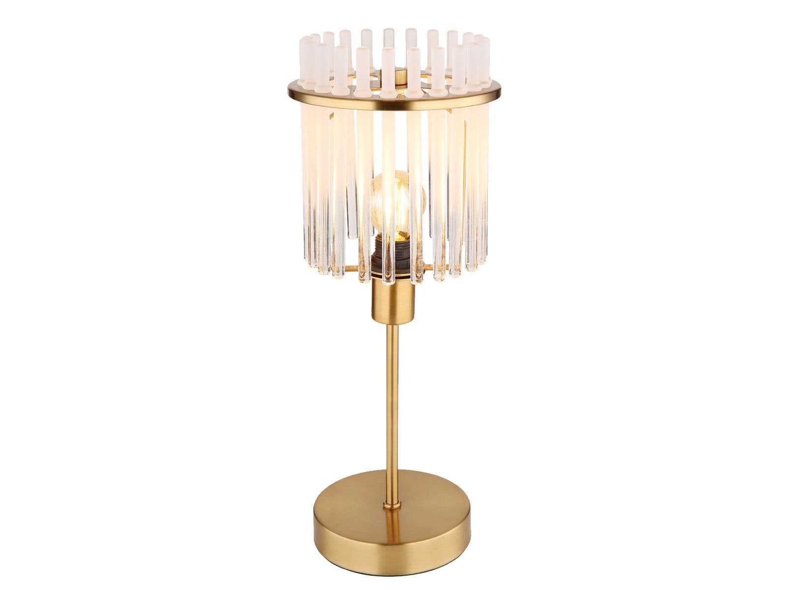 GLOBO LIGHTING LED Nachttischlampe Retro Gold Glas Dimmbar - Bild 2