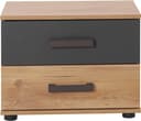 WIMEX Nachtschrank Malmoe Grau 2 Schubladen Industrial Design Bild 2