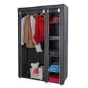 SONGMICS Kleiderschrank Stoffschrank Grau mit Kleiderstange Bild 2