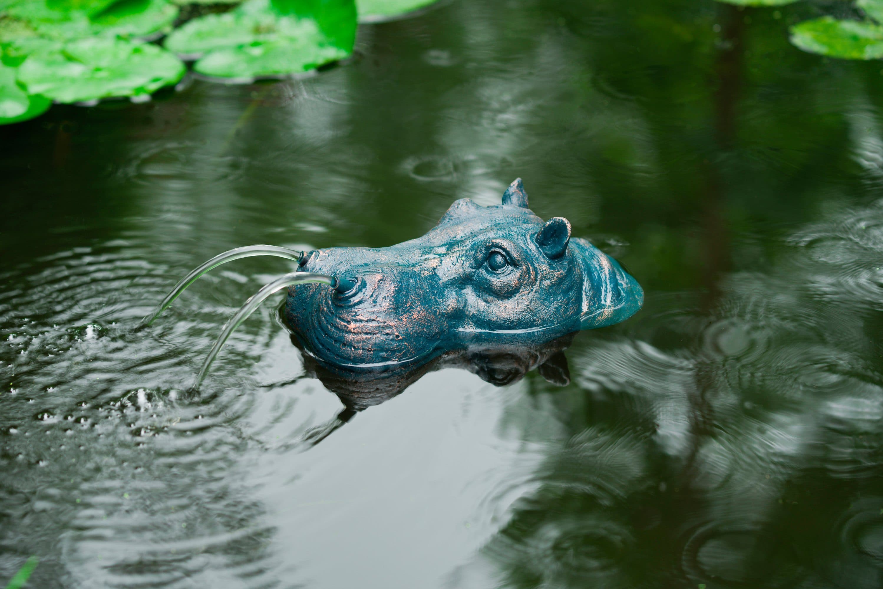Ubbink Wasserspeier Hippo Schwimmend Polyresin - Bild 2