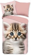 Good Morning Kinderbettwäsche Meow Rosa Flanell Katze Bild 2