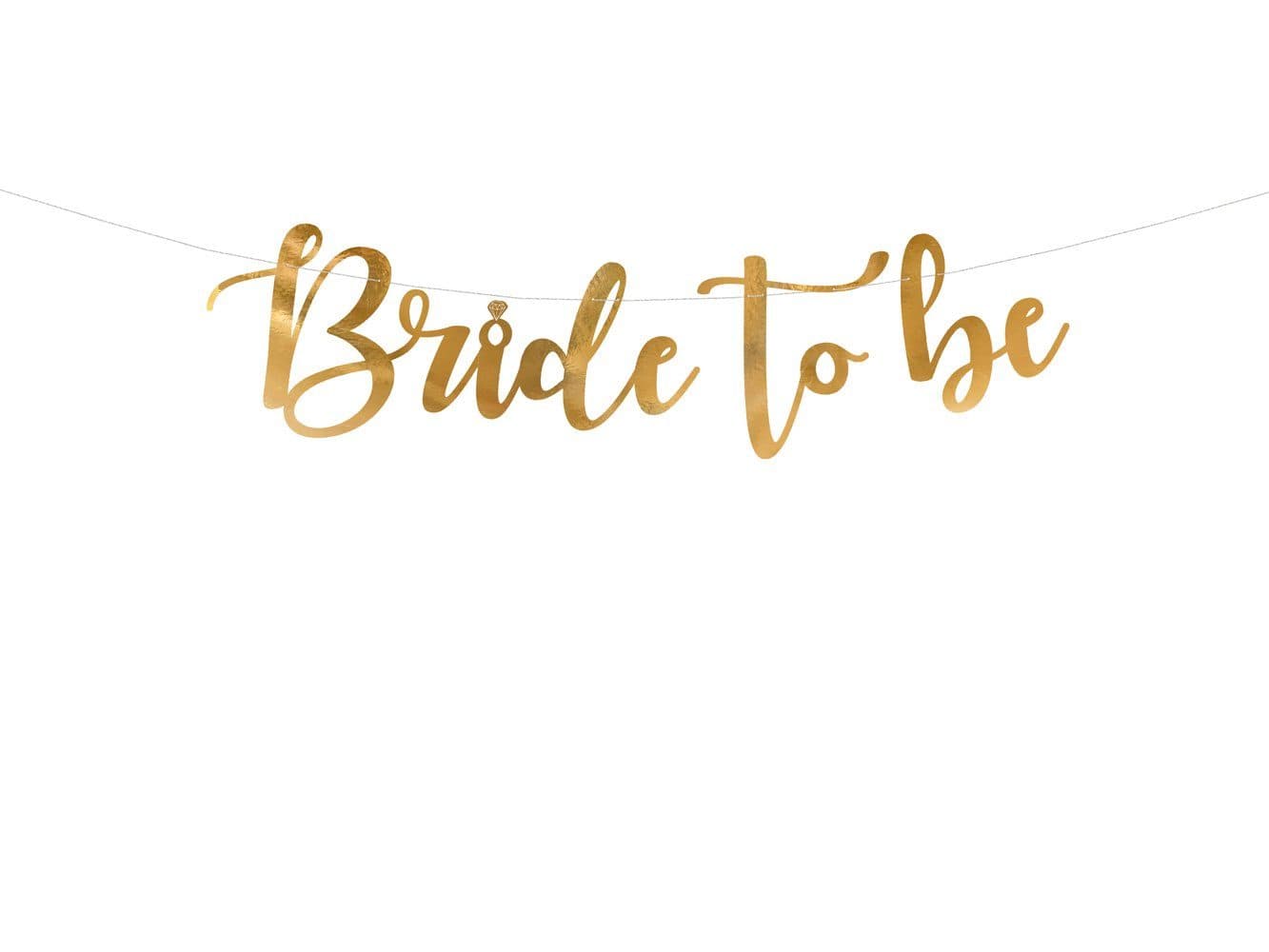 partydeco Bride to be Girlande 80x19cm Gold Metallic