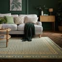 FLAIR RUGS Mara Jute Teppich Grün Gewebte Jute-Bordüre Bild 2