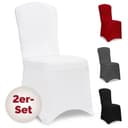 Detex Stuhlhusse 2er Set Stretch Weiß OEKO-TEX Bild 2