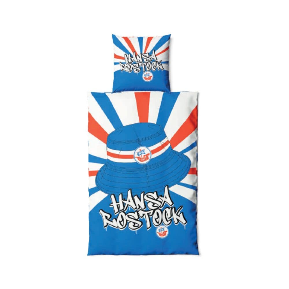 FC Hansa Rostock Bettwäsche Set Blau Fischerhut Design - Bild 2