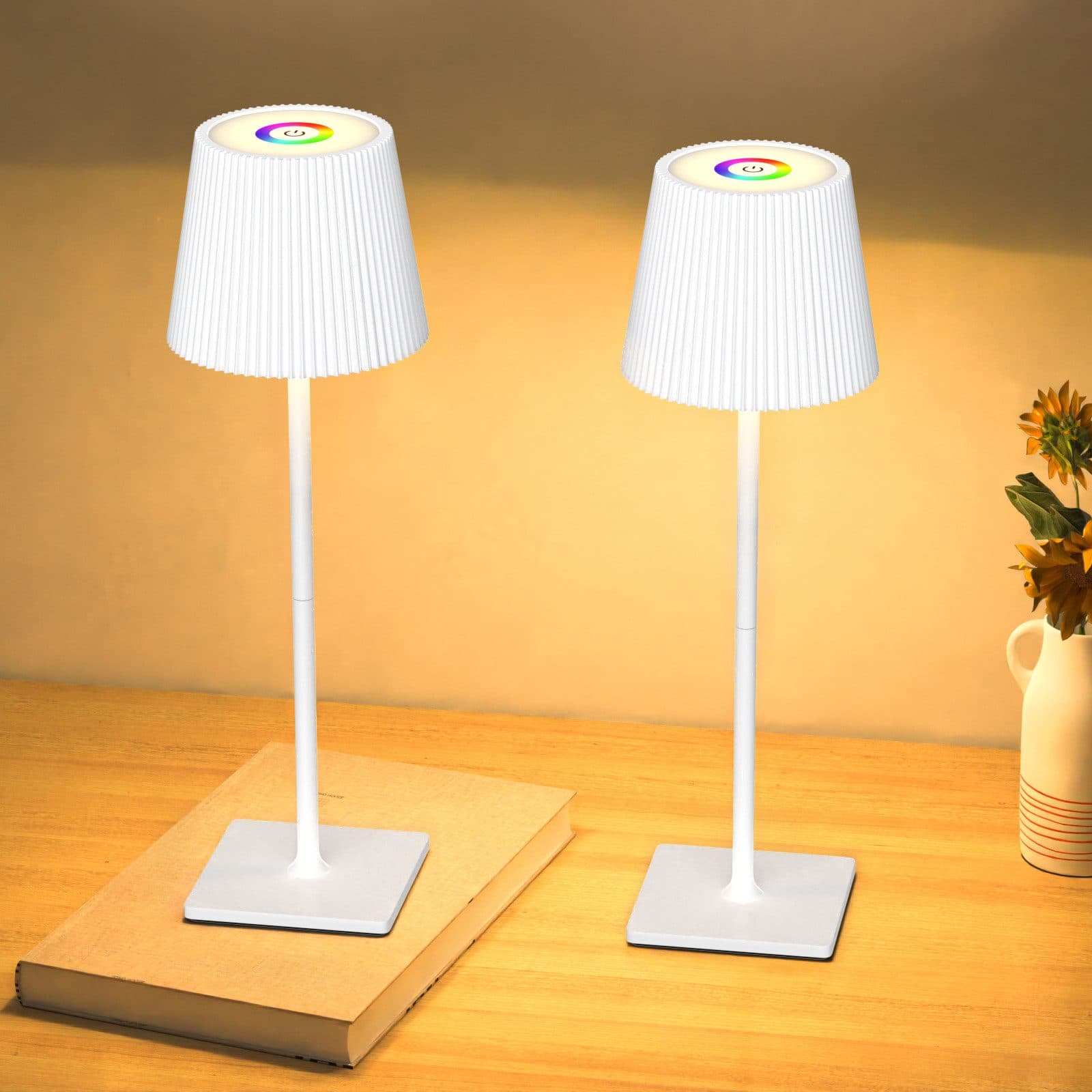 Moderne Kabellose LED Tischlampe mit RGB Licht - Bild 2