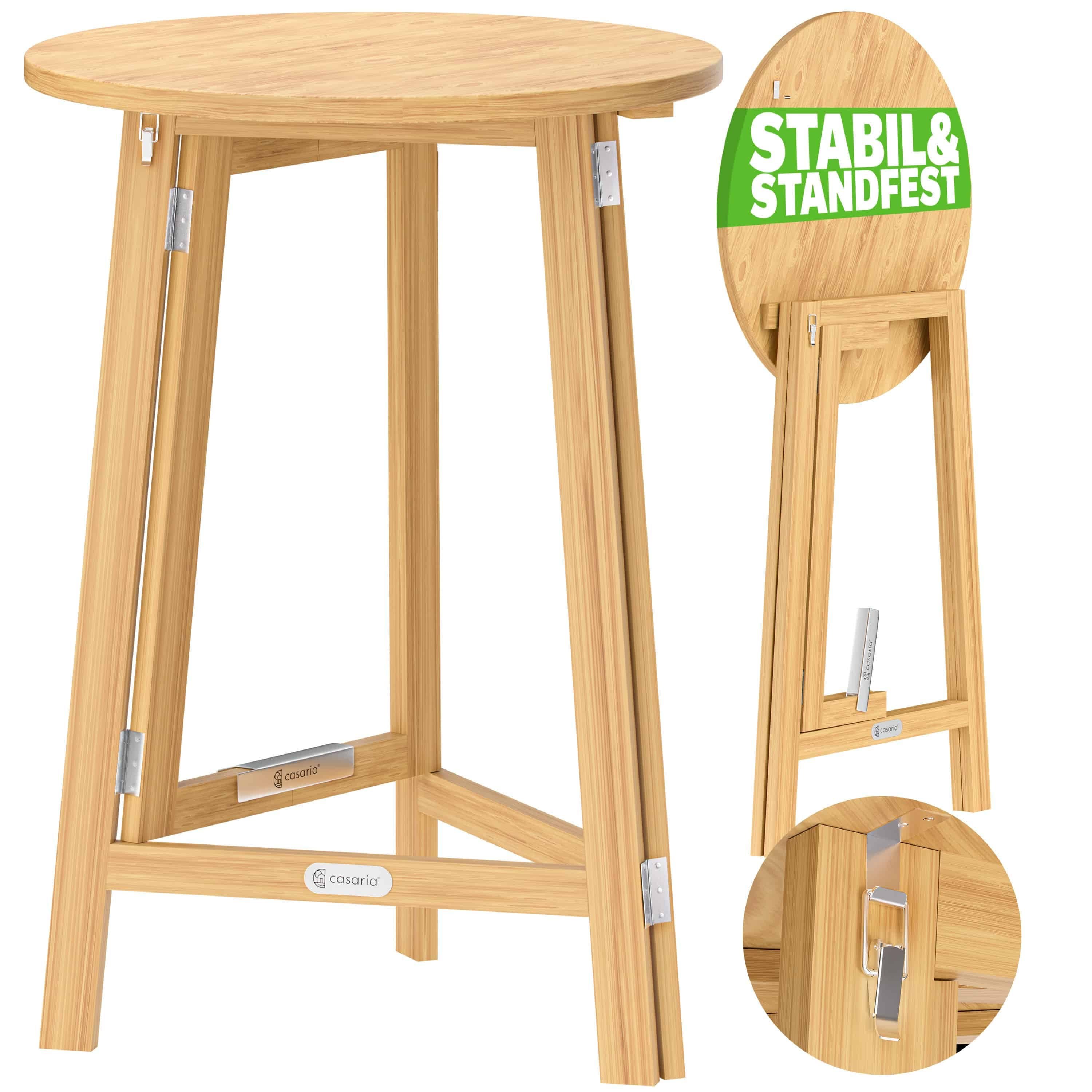 Casaria Stehtisch Massivholz Klappbar Natur - Bild 2