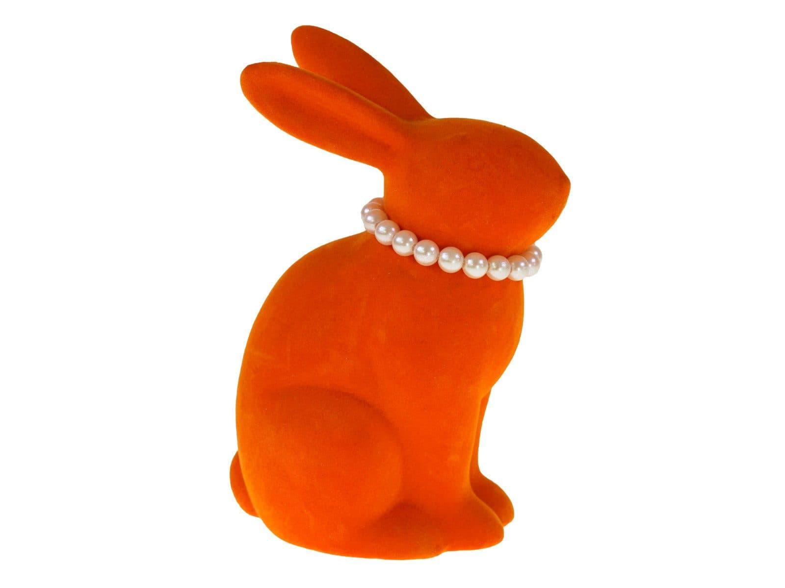 Werner Voß Dekofigur Hase mit Perlenkette Orange