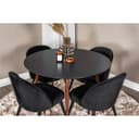 BOURGH Esstisch PLAZA Rund Schwarz/Braun Modern Bild 2