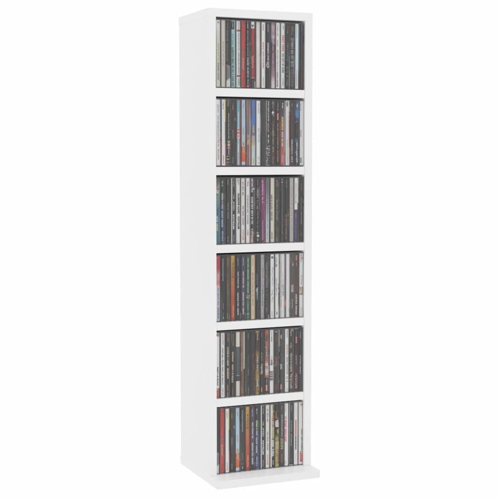 vidaXL CD-Schrank Weiß 6 Fächer Spanplatte - Bild 2