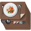Loco Bird Platzset 8er Set Kunstleder Braun Lederoptik Bild 2