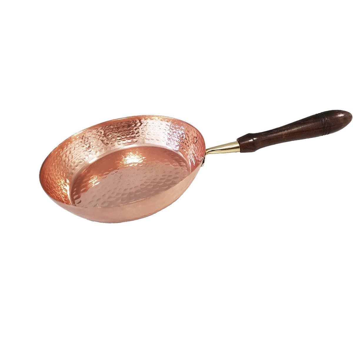 NKlaus Räucherschale Kupferpfanne mit Holzgriff