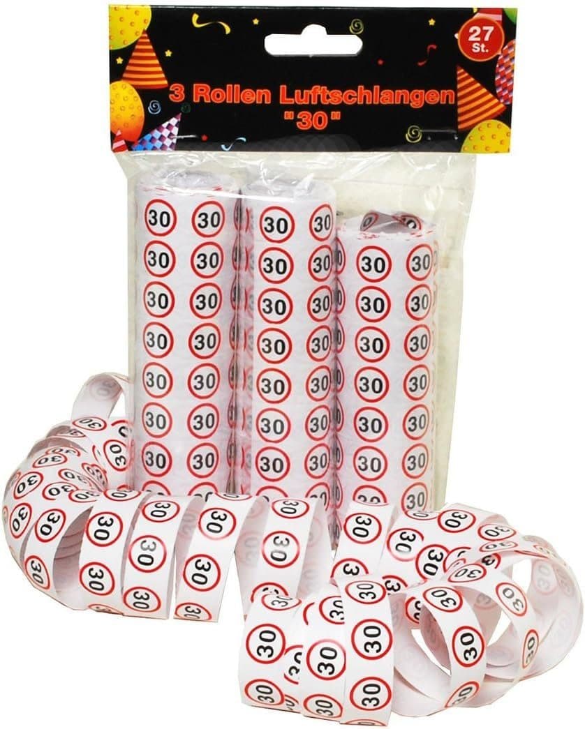 Udo Schmidt Bremen...das Original Luftschlange 3er Packung Zahl 30
