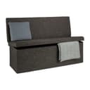 relaxdays Faltbarer Sitzhocker mit Lehne XL, braun Bild 2