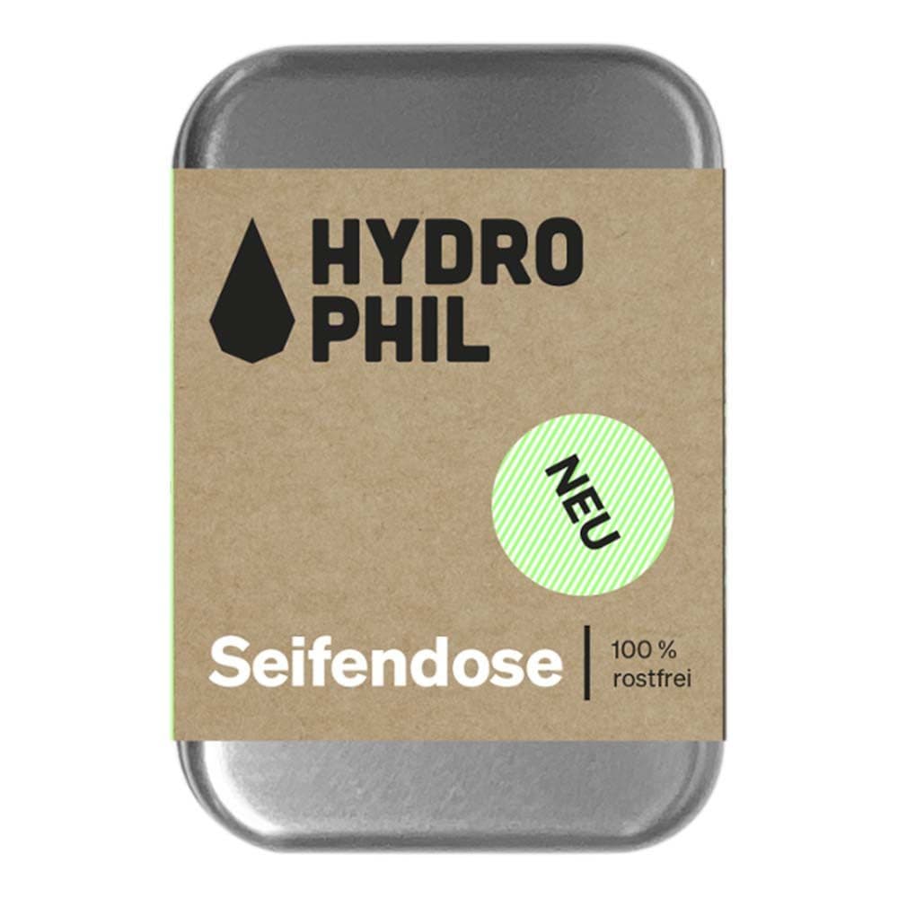 Hydrophil Seifendose Aluminium Silber mit Abtropfgitter