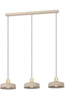 EGLO VALDIOLA Hängeleuchte 3-flammig Beige/Messing Stahl Bild 2