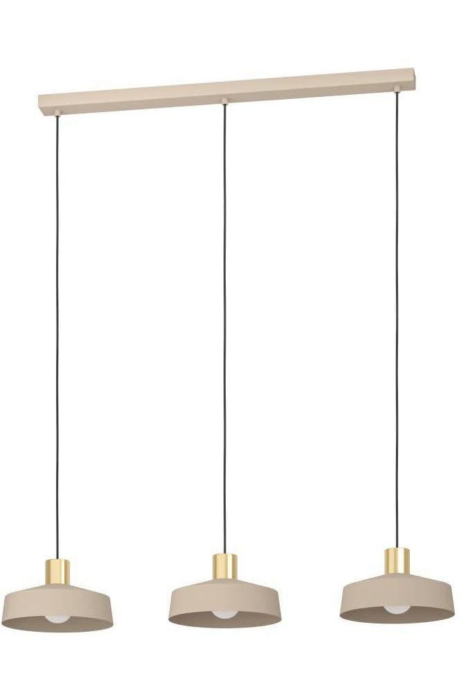 EGLO VALDIOLA Hängeleuchte 3-flammig Beige/Messing Stahl - Bild 2